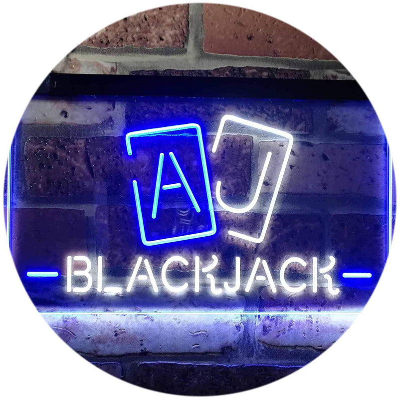 Poker Blackjack LED Light Sign - LED Gift Works