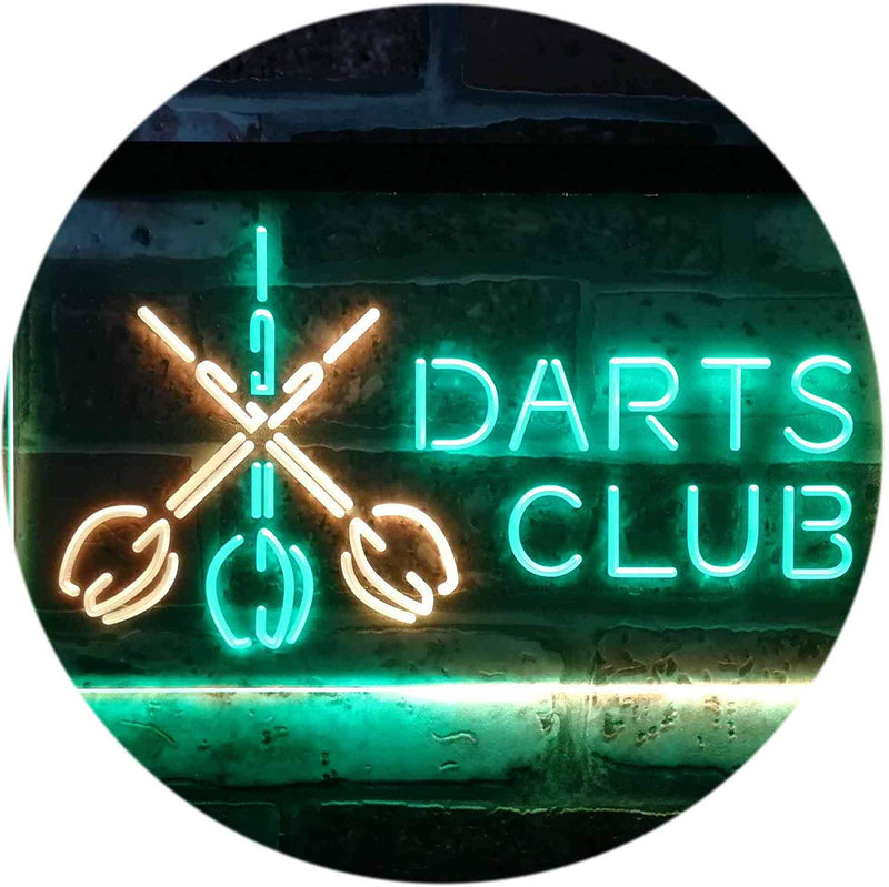 Darts Club LED Light Sign - LED Gift Works