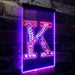 Family Name Letter K Monogram Initial LED Light Sign - Way Up Gifts