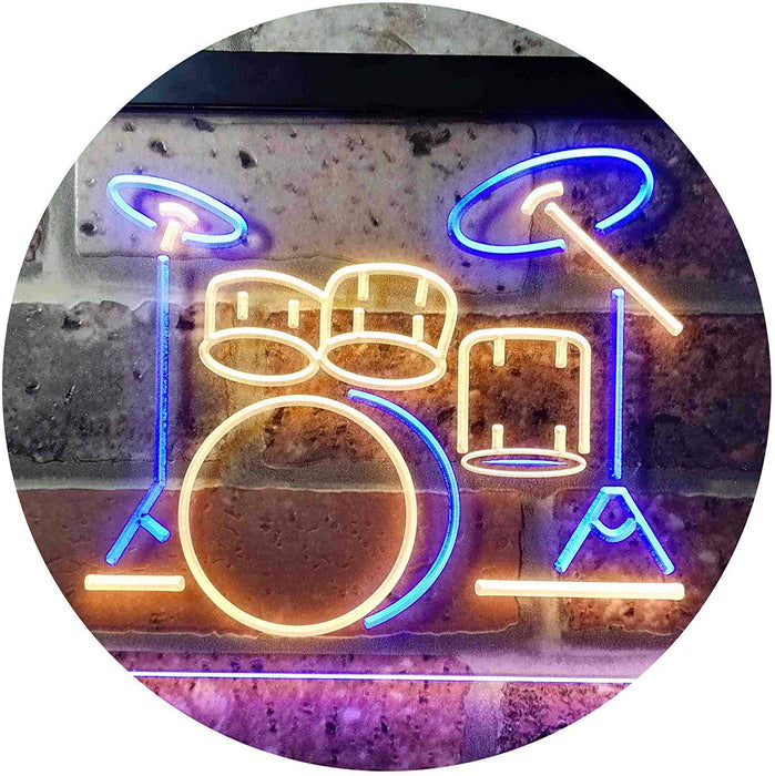 Drum Set Music Instruments LED Light Sign - Way Up Gifts