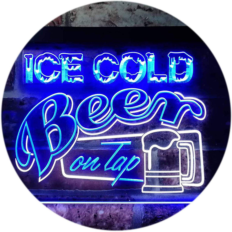Ice Cold Beer On Tap LED Light Sign - LED Gift Works