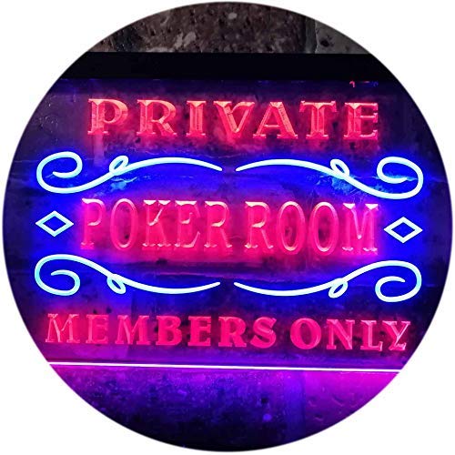 Private Poker Room Members Only LED Light Sign - LED Gift Works