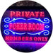 Private Poker Room Members Only LED Light Sign - Way Up Gifts