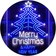 Merry Christmas Happy New Year LED Light Sign - LED Gift Works