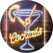 Cocktails Glass Bar Display LED Light Sign - LED Gift Works
