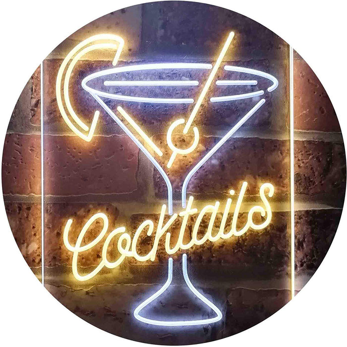 Cocktails Glass Bar Display LED Light Sign - Way Up Gifts