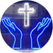 Christianity Hands Cross LED Light Sign - Way Up Gifts