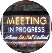 Meeting in Progress Do Not Disturb LED Light Sign - LED Gift Works