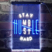 Motivational Quote Stay Humble Hustle Hard LED Light Sign - LED Gift Works