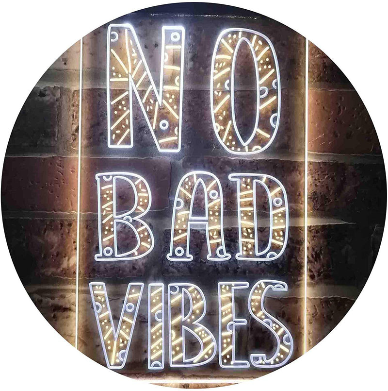 No Bad Vibes LED Light Sign - LED Gift Works