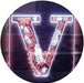 Family Name Letter V Monogram Initial LED Light Sign - Way Up Gifts