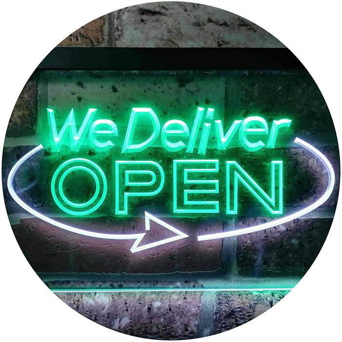 Open Delivery We Deliver LED Light Sign - Way Up Gifts