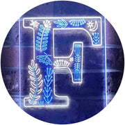 Family Name Letter F Monogram Initial LED Light Sign - LED Gift Works