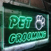Paw Print Pet Grooming LED Light Sign - LED Gift Works