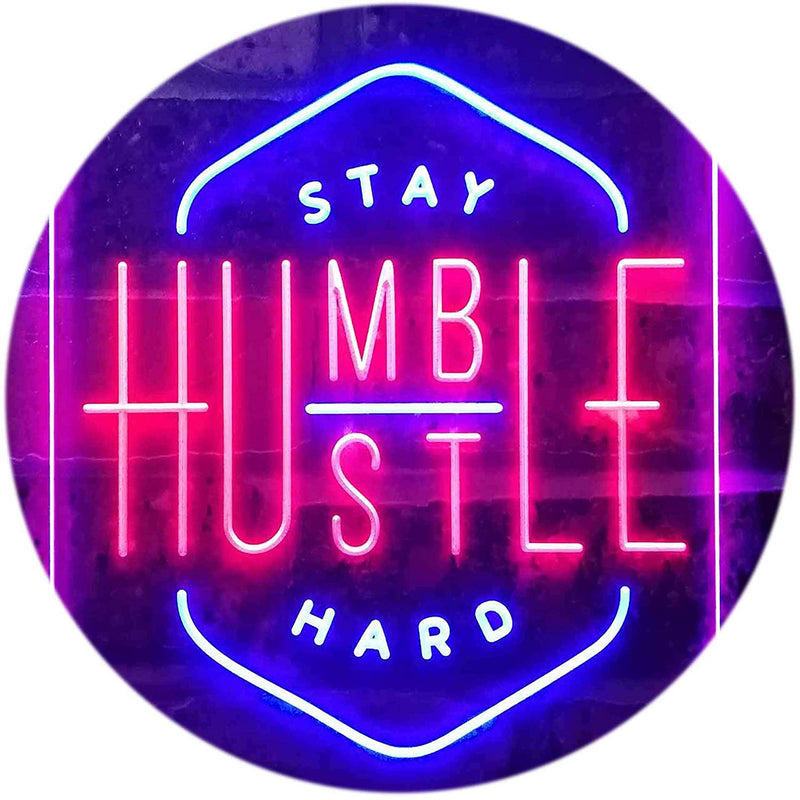 Stay Humble Hustle Hard LED Light Sign - LED Gift Works
