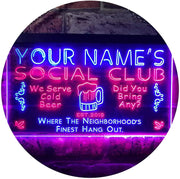 Personalized Social Club LED Light Sign - LED Gift Works