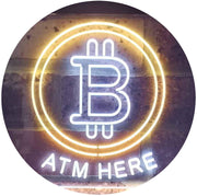 Bitcoin ATM Here LED Light Sign - LED Gift Works