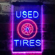 Auto Shop Car Garage Used Tires LED Light Sign - LED Gift Works