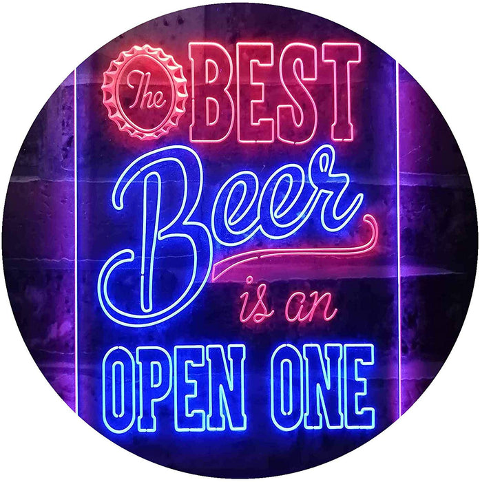 Best Beer is an Open One LED Light Sign - Way Up Gifts