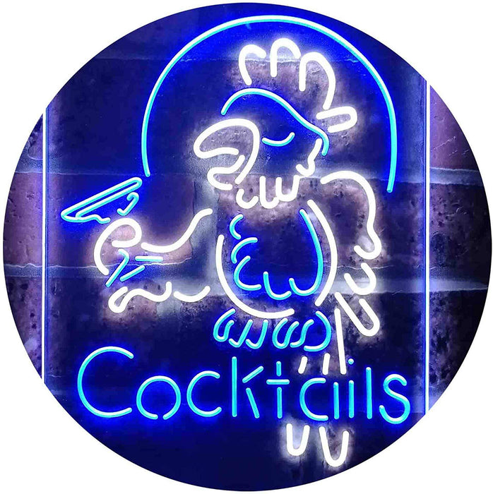 Cocktails Parrot LED Light Sign - Way Up Gifts