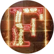 Family Name Letter F Monogram Initial LED Light Sign - LED Gift Works