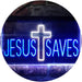 Cross Jesus Saves LED Light Sign - Way Up Gifts