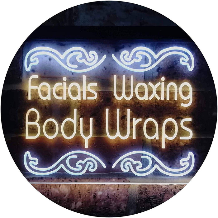Facials Waxing Body Wraps LED Light Sign - Way Up Gifts