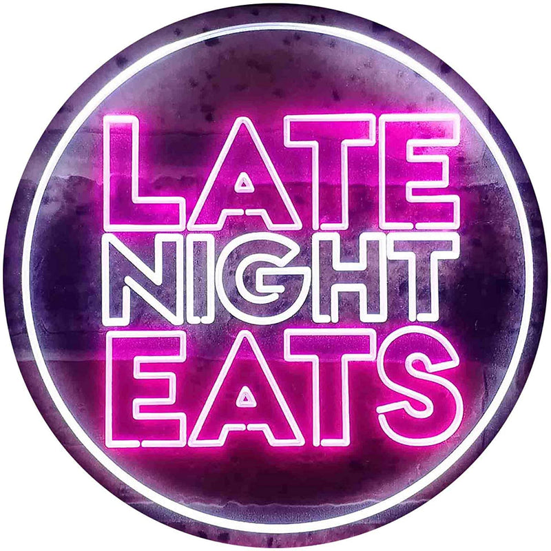 Late Night Eats LED Light Sign - LED Gift Works