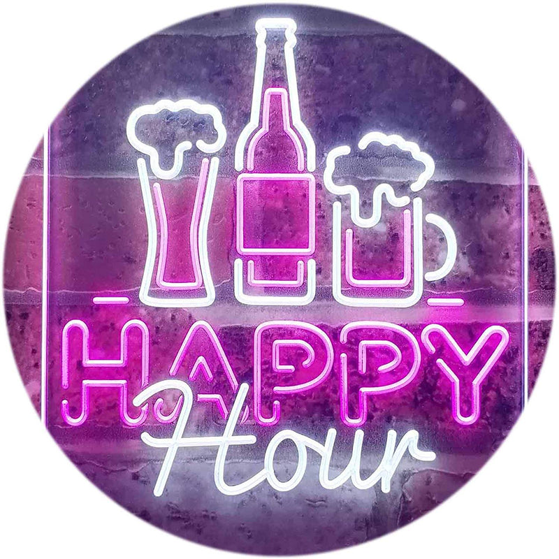Happy Hour LED Light Sign - LED Gift Works