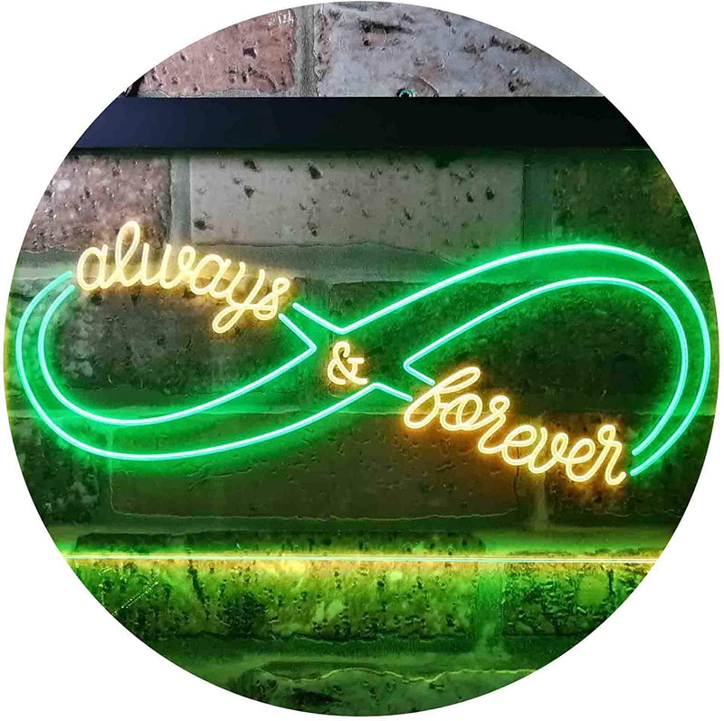 Love Infinity Always & Forever LED Light Sign - LED Gift Works