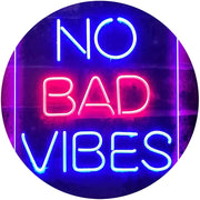 No Bad Vibes Room Display LED Light Sign - LED Gift Works