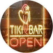 Parrot Tiki Bar Open LED Light Sign - LED Gift Works