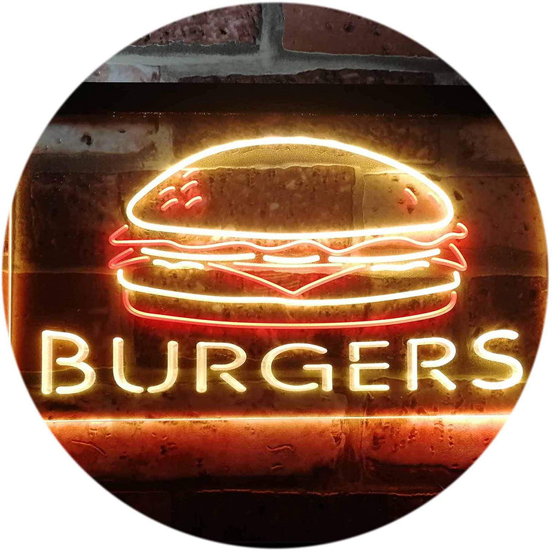Hamburgers Burgers LED Light Sign - LED Gift Works