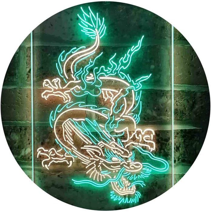Chinese Dragon Man Cave Tattoo LED Light Sign - Way Up Gifts