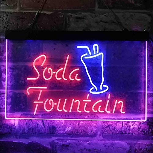Soda Fountain Drinks LED Light Sign - Way Up Gifts