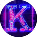 Family Name Letter K Monogram Initial LED Light Sign - Way Up Gifts