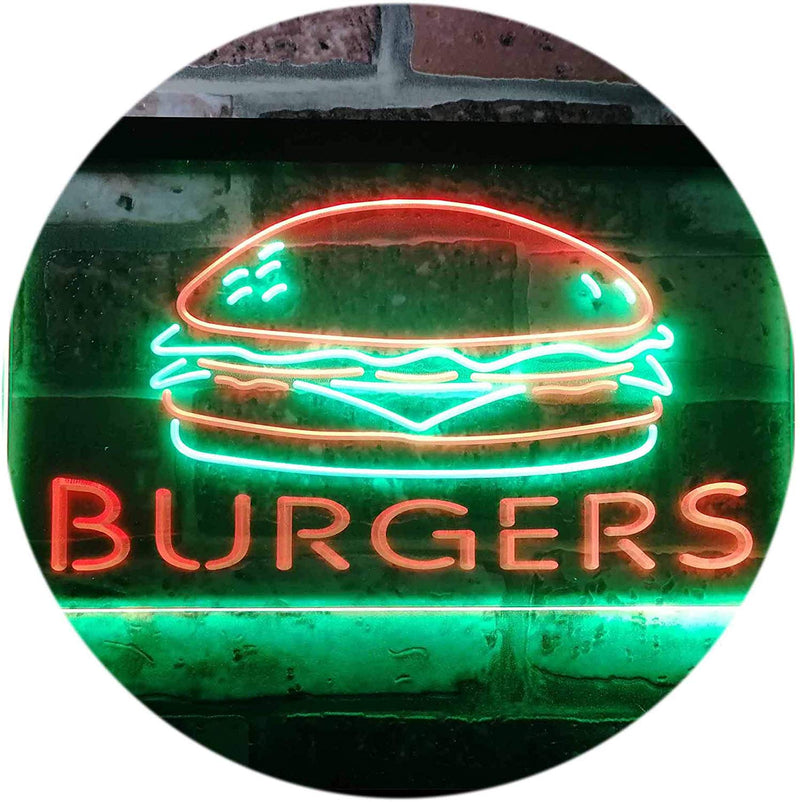 Hamburgers Burgers LED Light Sign - LED Gift Works