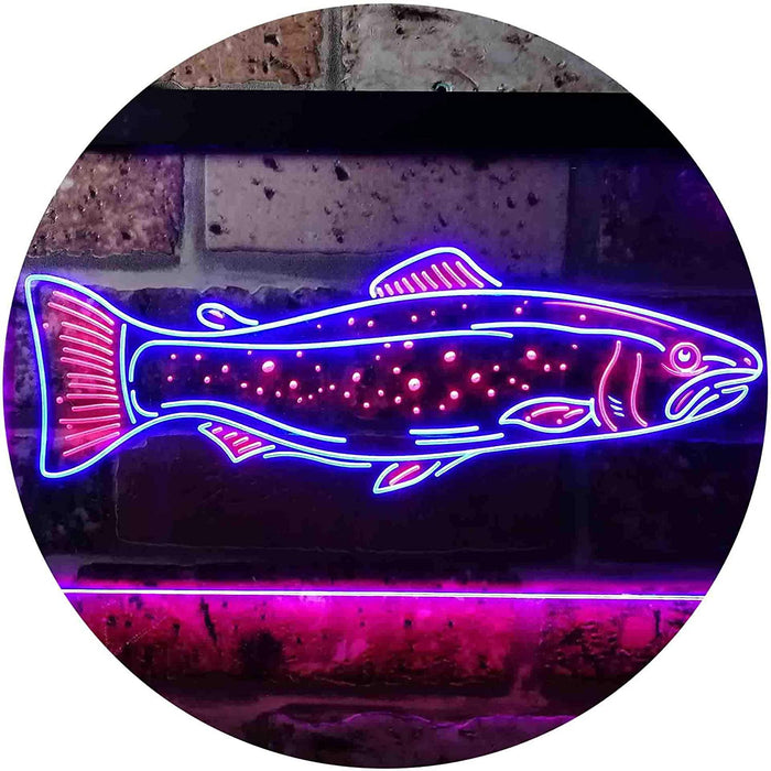 Trout Fish Bait Shop Fishing LED Light Sign - Way Up Gifts