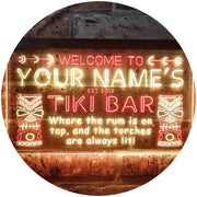 Personalized Tiki Bar LED Light Sign - LED Gift Works