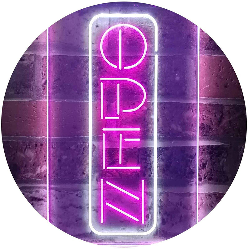 Vertical Open Sign LED Light Sign - LED Gift Works
