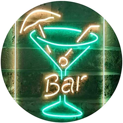 Cocktail Glass Bar LED Light Sign - Way Up Gifts