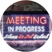 Meeting in Progress Do Not Disturb LED Light Sign - LED Gift Works