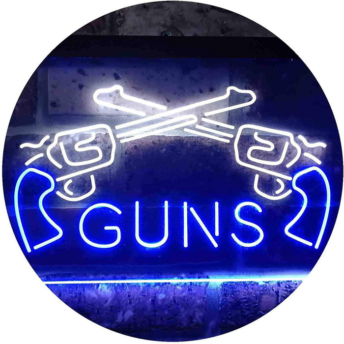 Gun Shop Guns LED Light Sign - Way Up Gifts