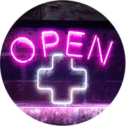 Open Medical Cross Dispensary LED Light Sign - LED Gift Works