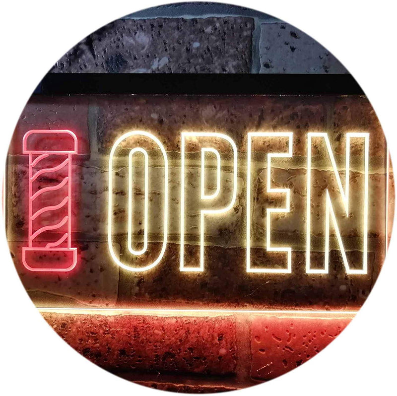 Barber Shop Pole Open LED Light Sign - LED Gift Works