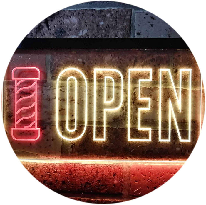 Barber Shop Pole Open LED Light Sign - Way Up Gifts