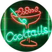 Cocktails Bar Glass LED Light Sign - LED Gift Works