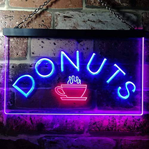 Donuts Coffee LED Light Sign - Way Up Gifts