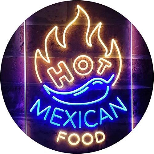 Hot Mexican Food LED Light Sign - Way Up Gifts