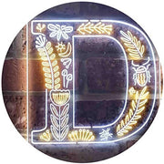 Family Name Letter D Monogram Initial LED Light Sign - LED Gift Works